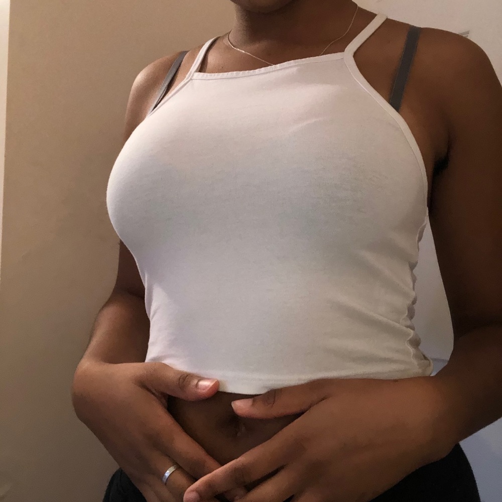 White crop top